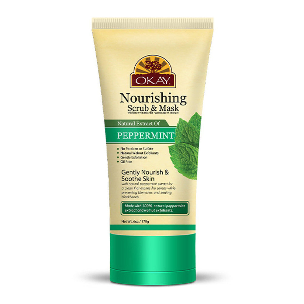 Okay Peppermint Nourising Facial Scrub, 6 Oz